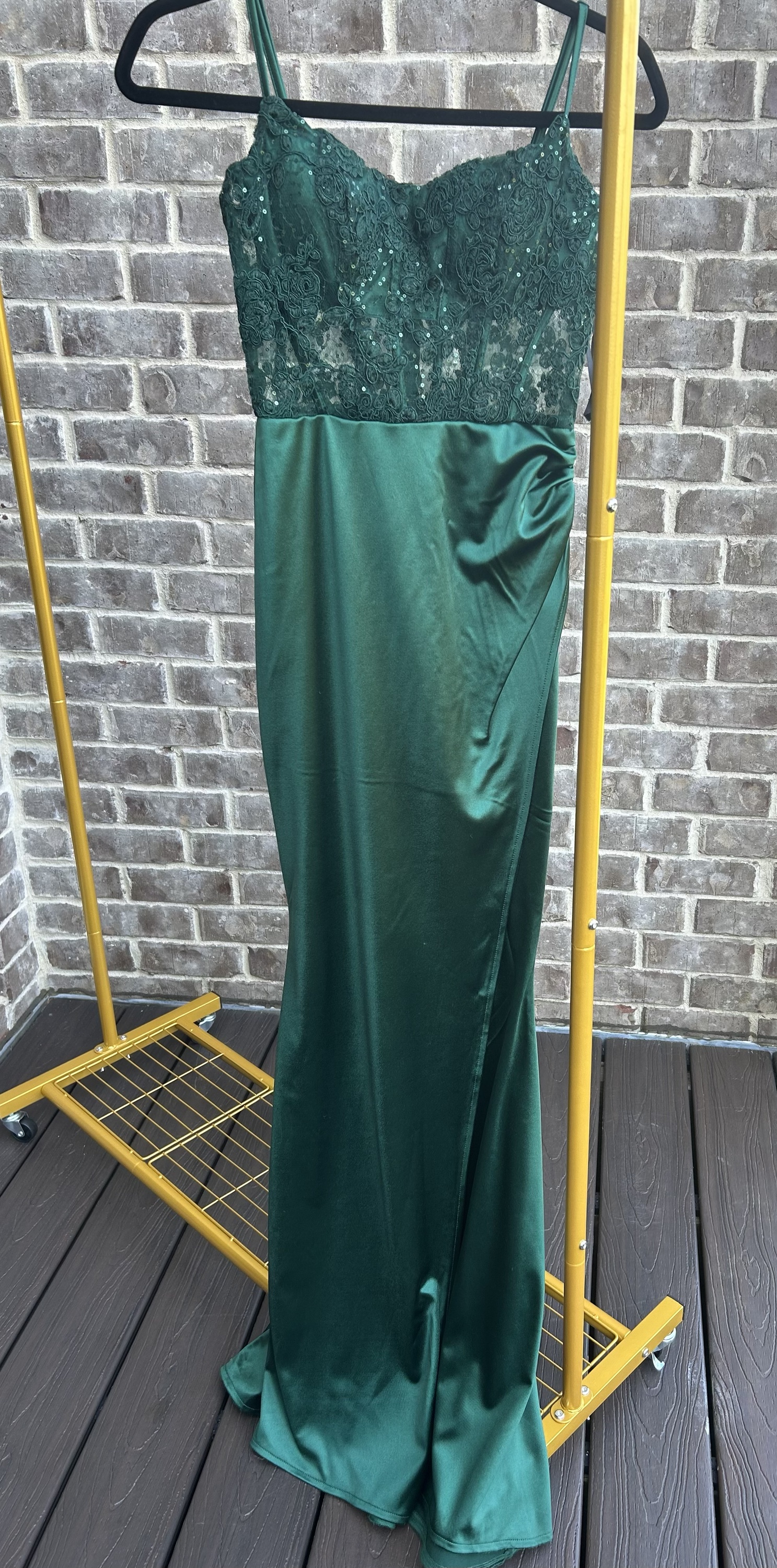 Small Emerald Elegance Maxi Gown - The Circular Closet